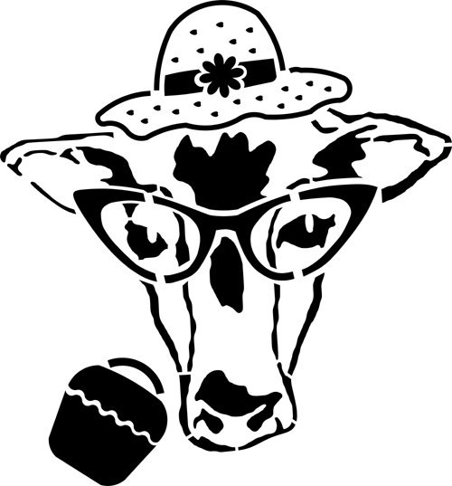 Stencil Schablone Kuh: Stencil Schablone KuhWillkommen bei Kreativ